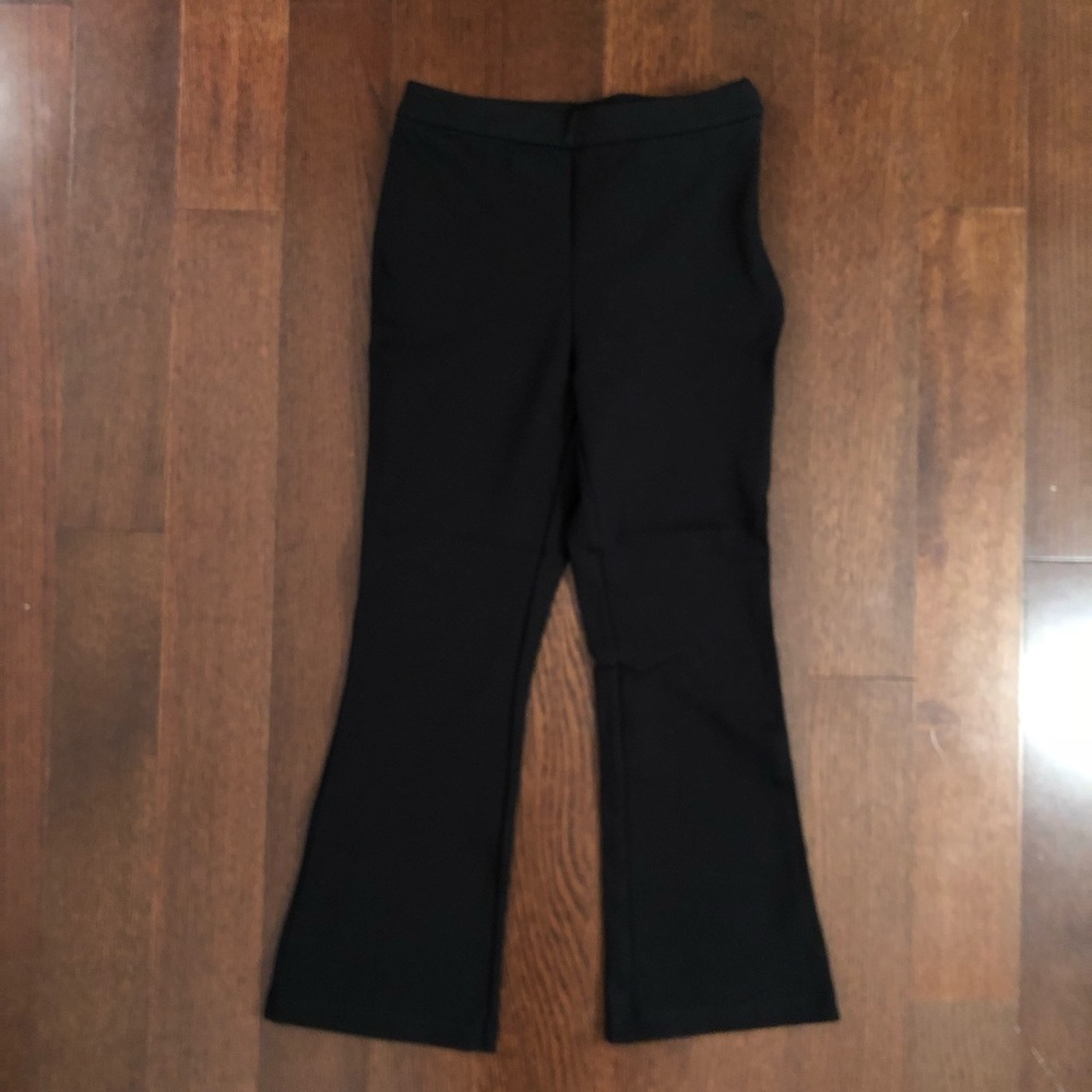 FLARE LEG BLACK PANTS
